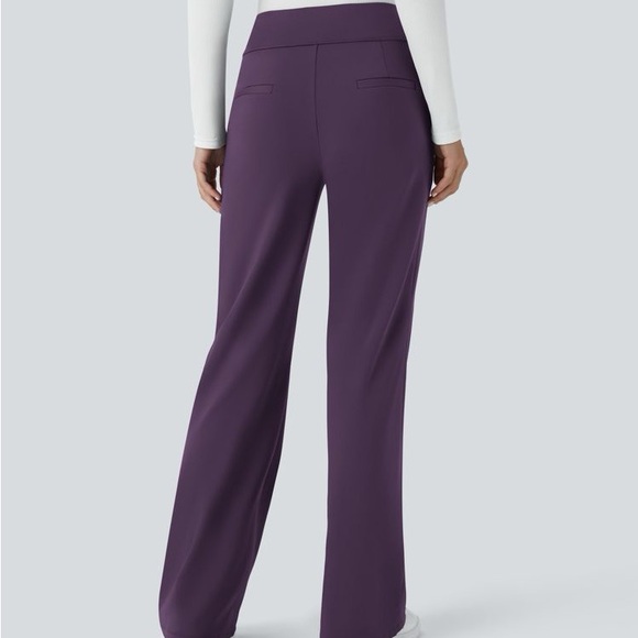HALARA Women's Wide Leg Purple Pants - Picture 2 of 2